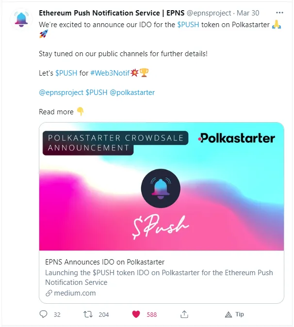 Second Image of EPNS Monthly Blocks