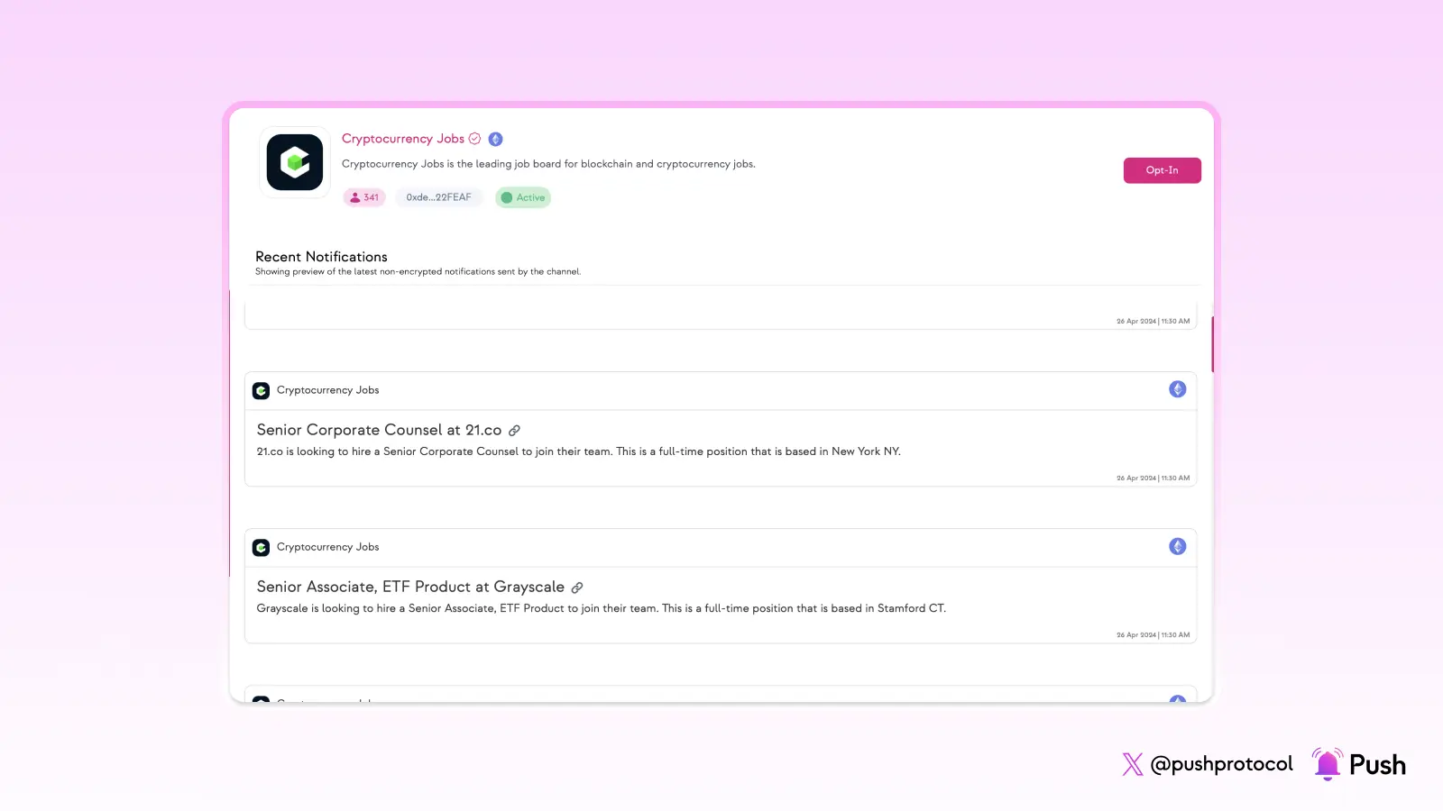  Cryptocurrency Jobs channel